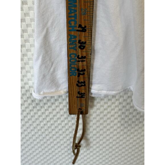 Converse Y2k Oversize Women's White Cut Out Crocheted Tank Top XL Cotton Modal - Picture 5 of 6